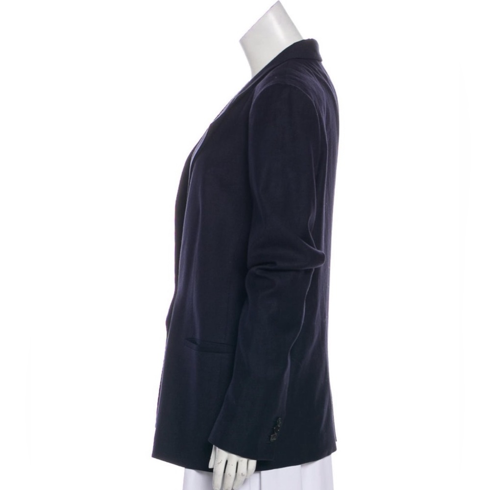 Navy Helmut Lang Wool Structured Blazer - image 2